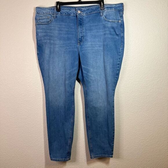 Old Navy Women's High Rise Jeans Rockstar Skinny‎ Secret Smooth Pocket 24 Blue - Picture 1 of 7